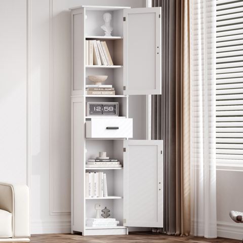 Tall Narrow Storage Cabinet with Barn Doors