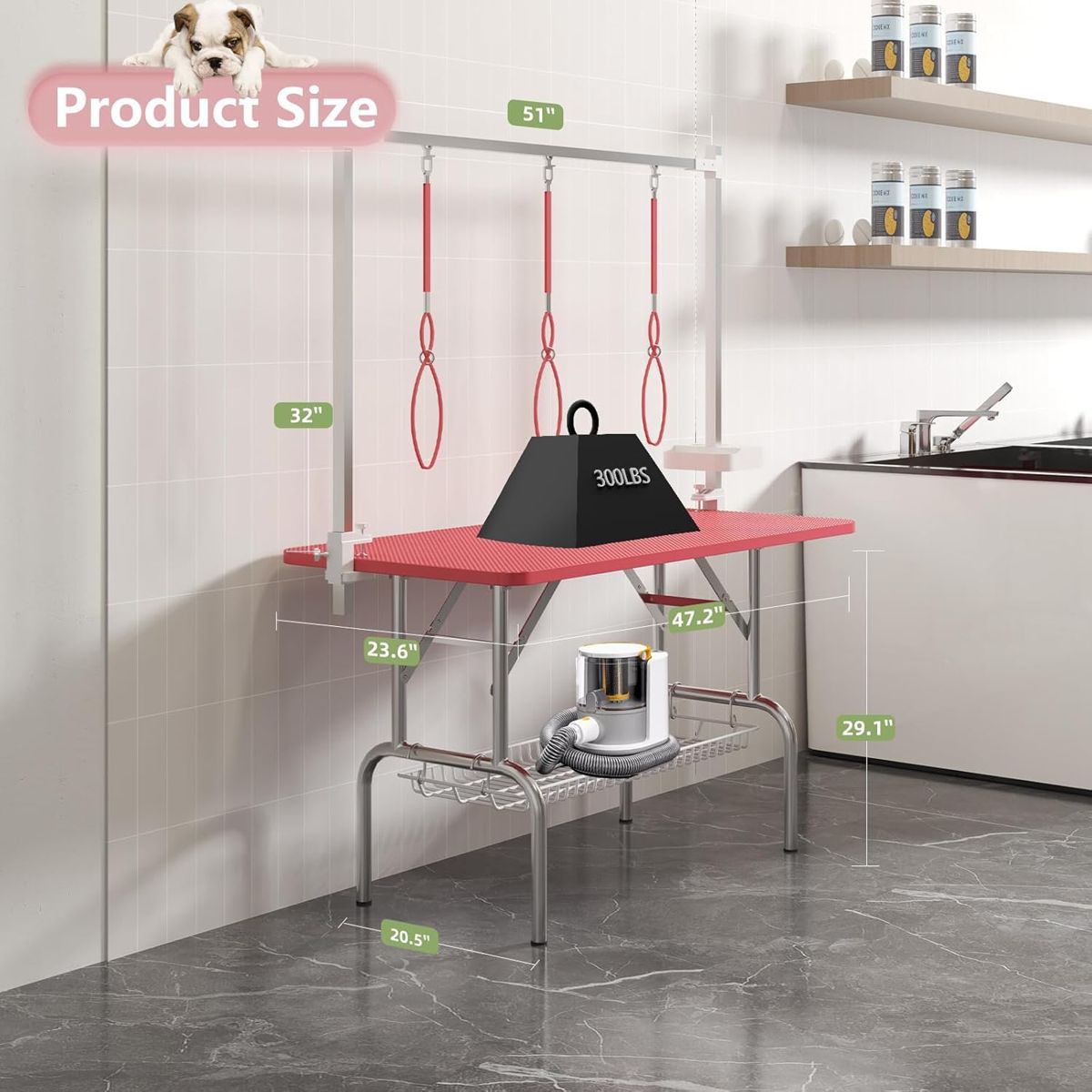47-Inch Foldable Pet Grooming Table — view 3