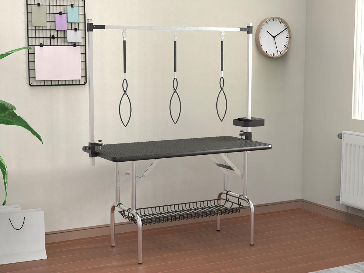 47-Inch Foldable Grooming Table with H-Frame — view 2