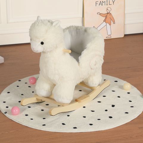 Plush Alpaca Rocker with Song and Puppet — view 1