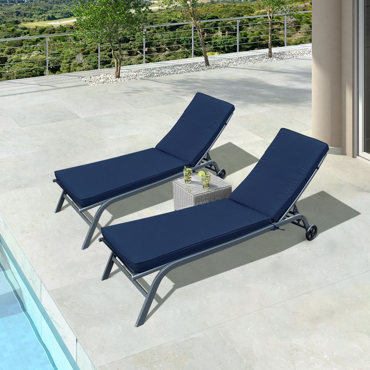 Chaise Lounge Cushion Replacement, Set of 2