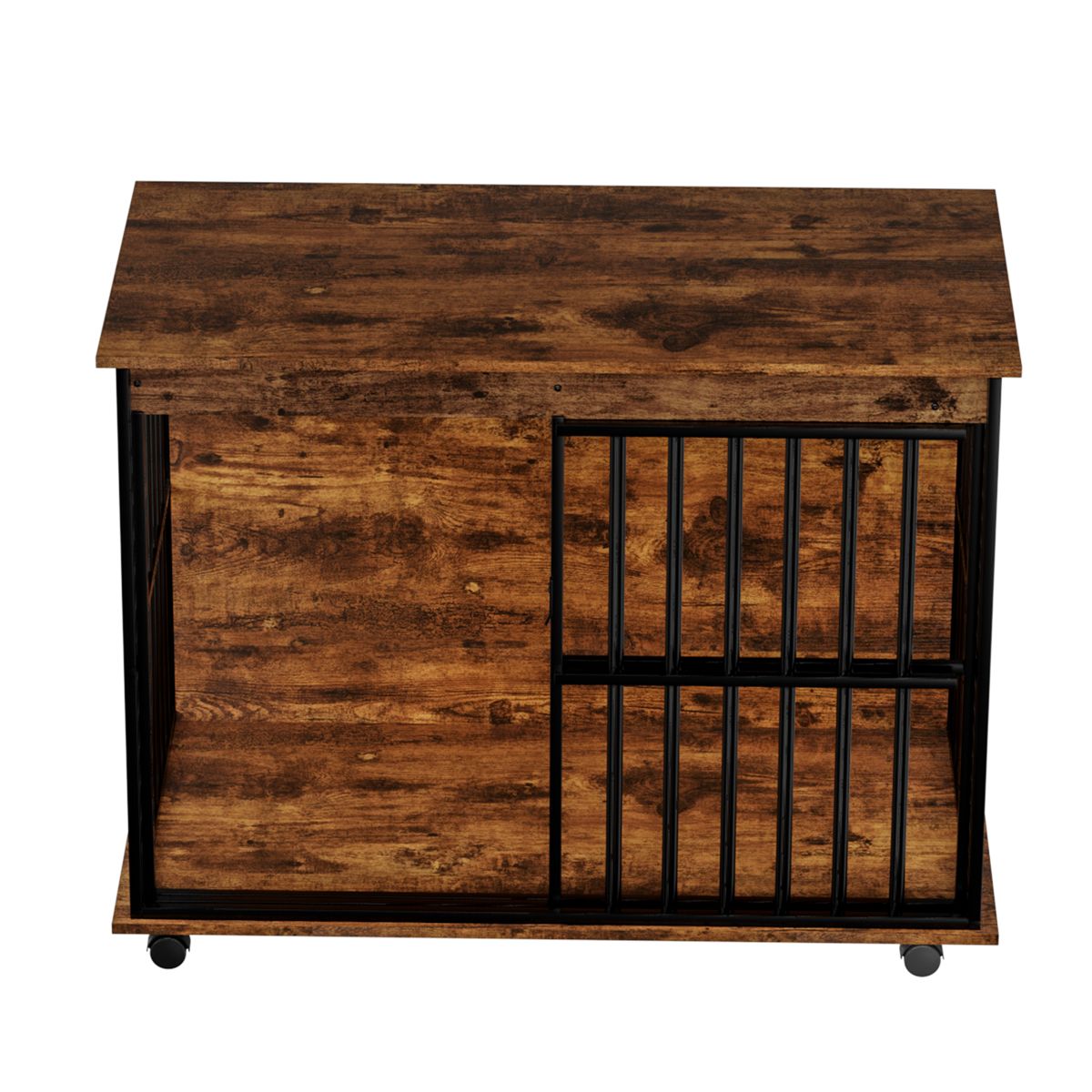 43-Inch Wood and Steel Dog Crate — view 2
