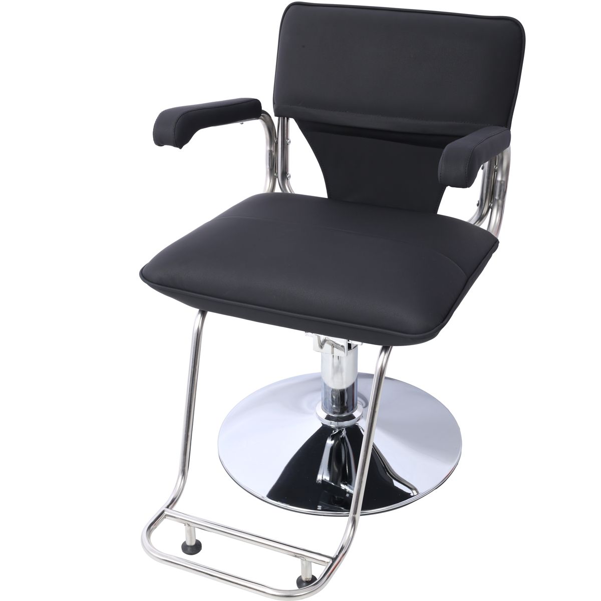 Stainless Steel Salon Chair with Barber Cape — view 3