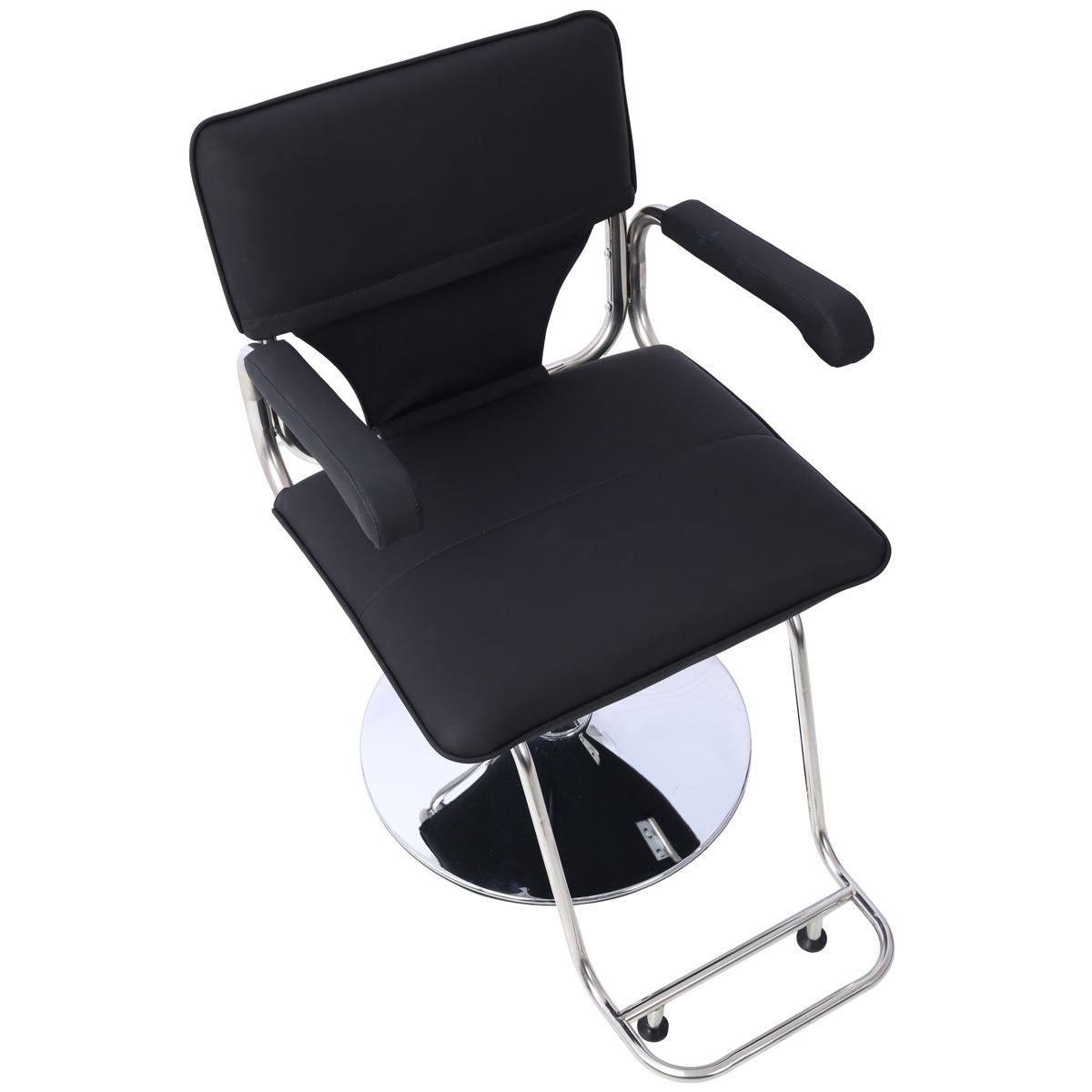 Stainless Steel Salon Chair with Barber Cape — view 4