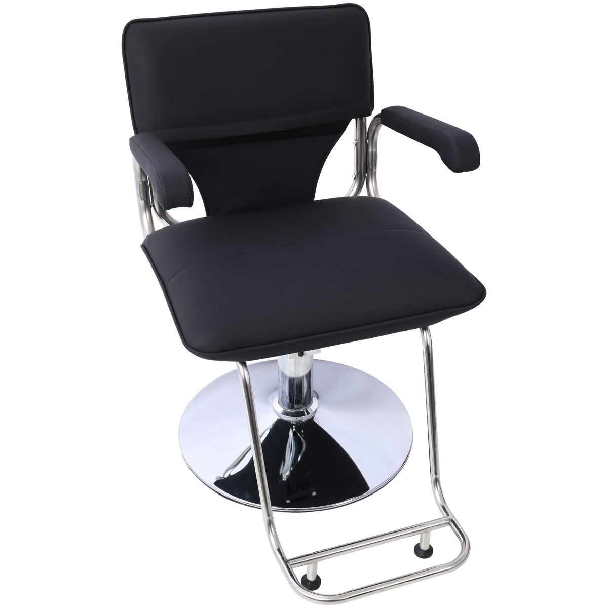 Stainless Steel Salon Chair with Barber Cape