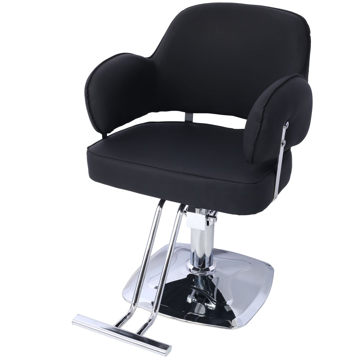 Wide-Seat Hydraulic Styling Chair, Square Base — view 3