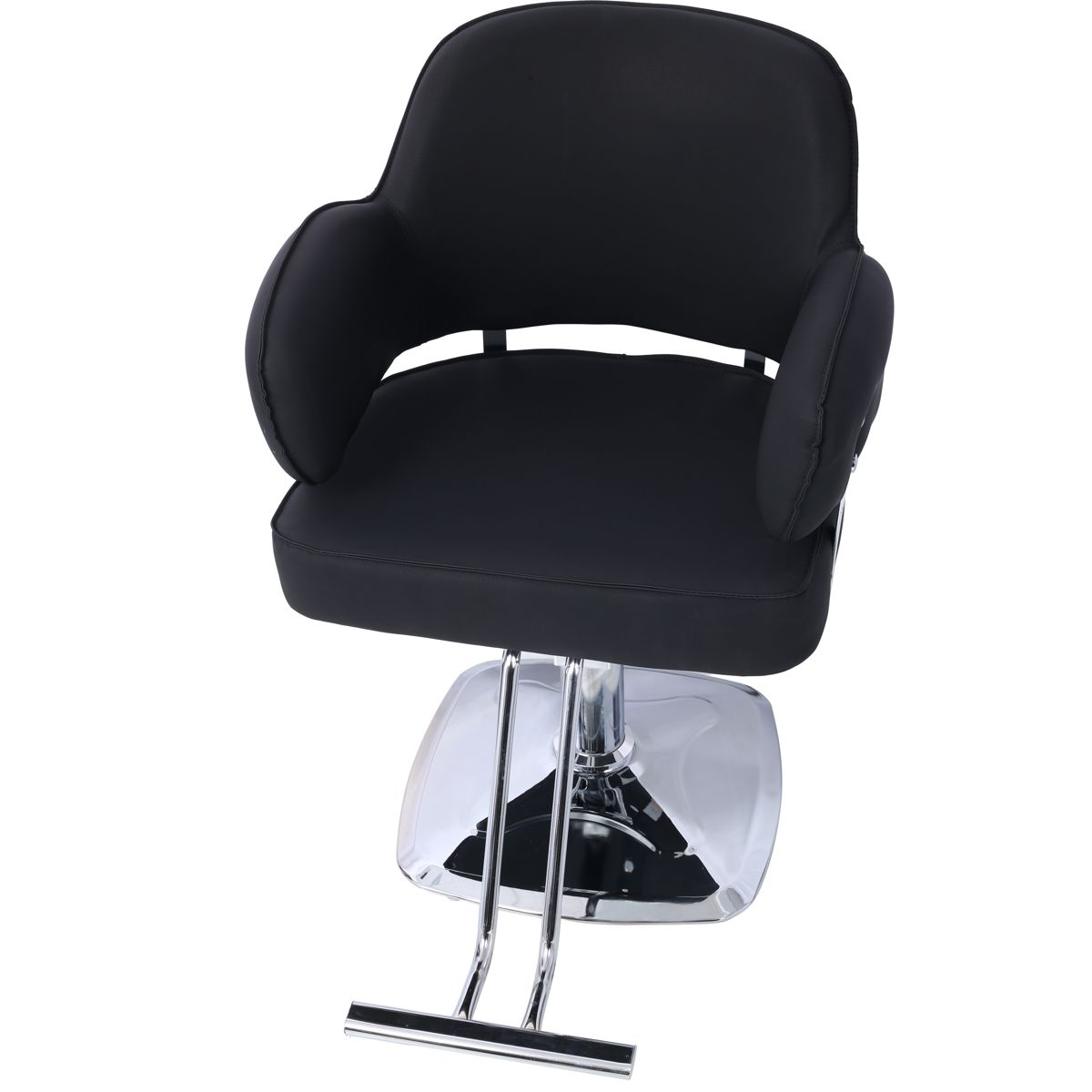 Wide-Seat Hydraulic Styling Chair, Square Base — view 4