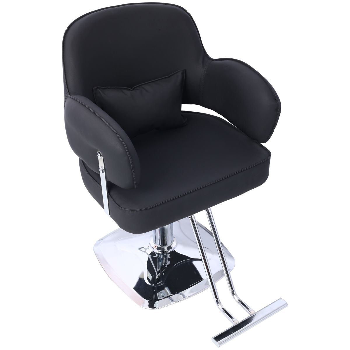 Wide-Seat Hydraulic Styling Chair, Square Base