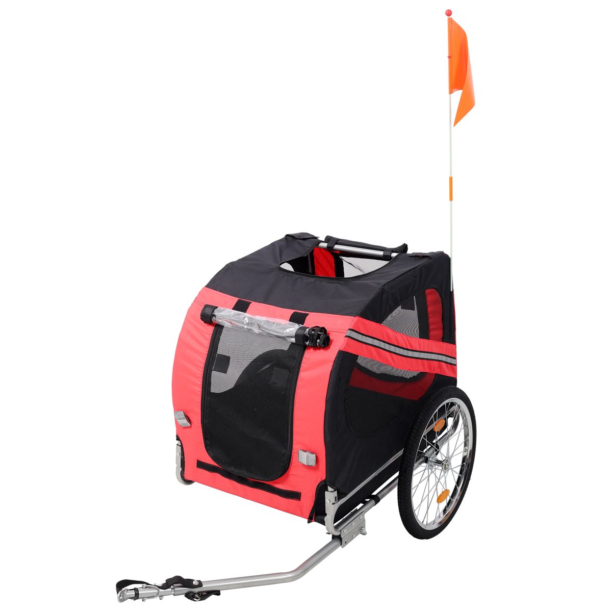 Dog Bike Trailer with Flag and Mesh Window — view 2