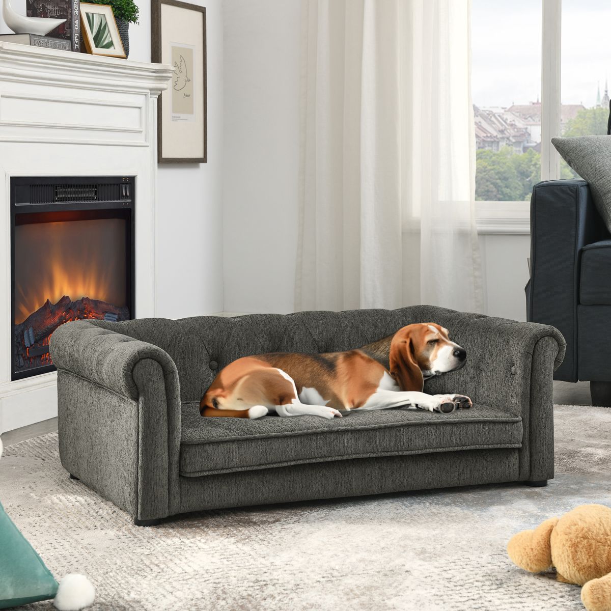 Rectangle Pet Sofa Bed for Small to Medium Dogs — view 2