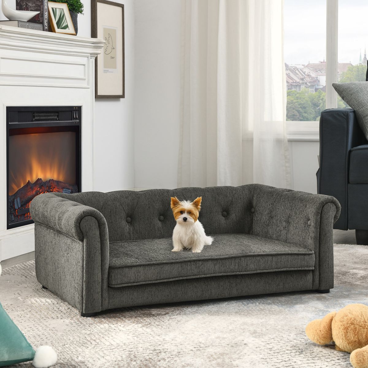 Rectangle Pet Sofa Bed for Small to Medium Dogs — view 3