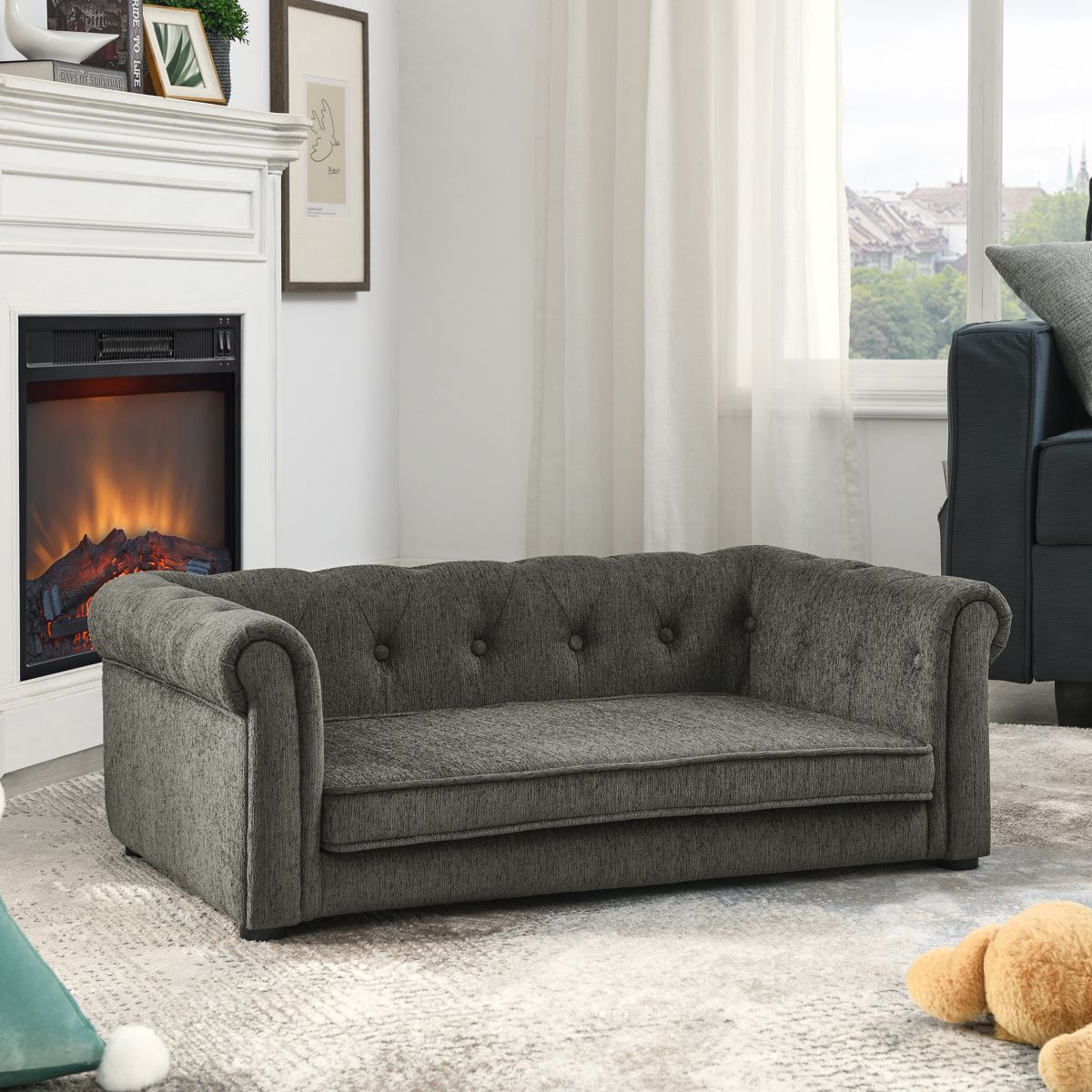 Rectangle Pet Sofa Bed for Small to Medium Dogs — view 4