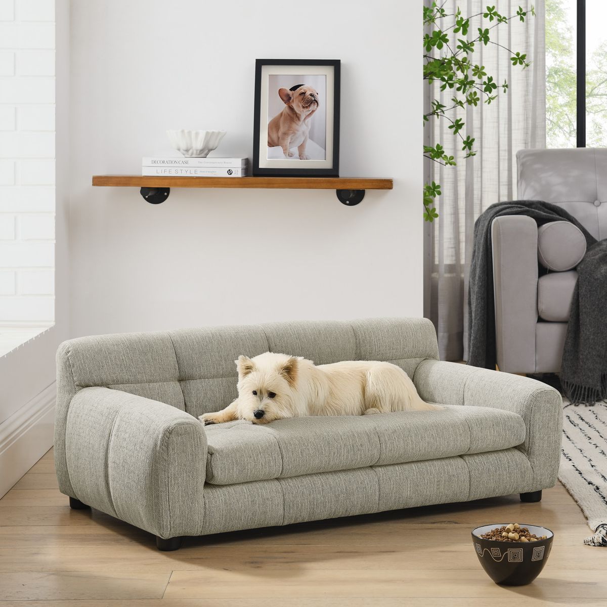 Armrest Pet Sofa for Small to Medium Dogs — view 2