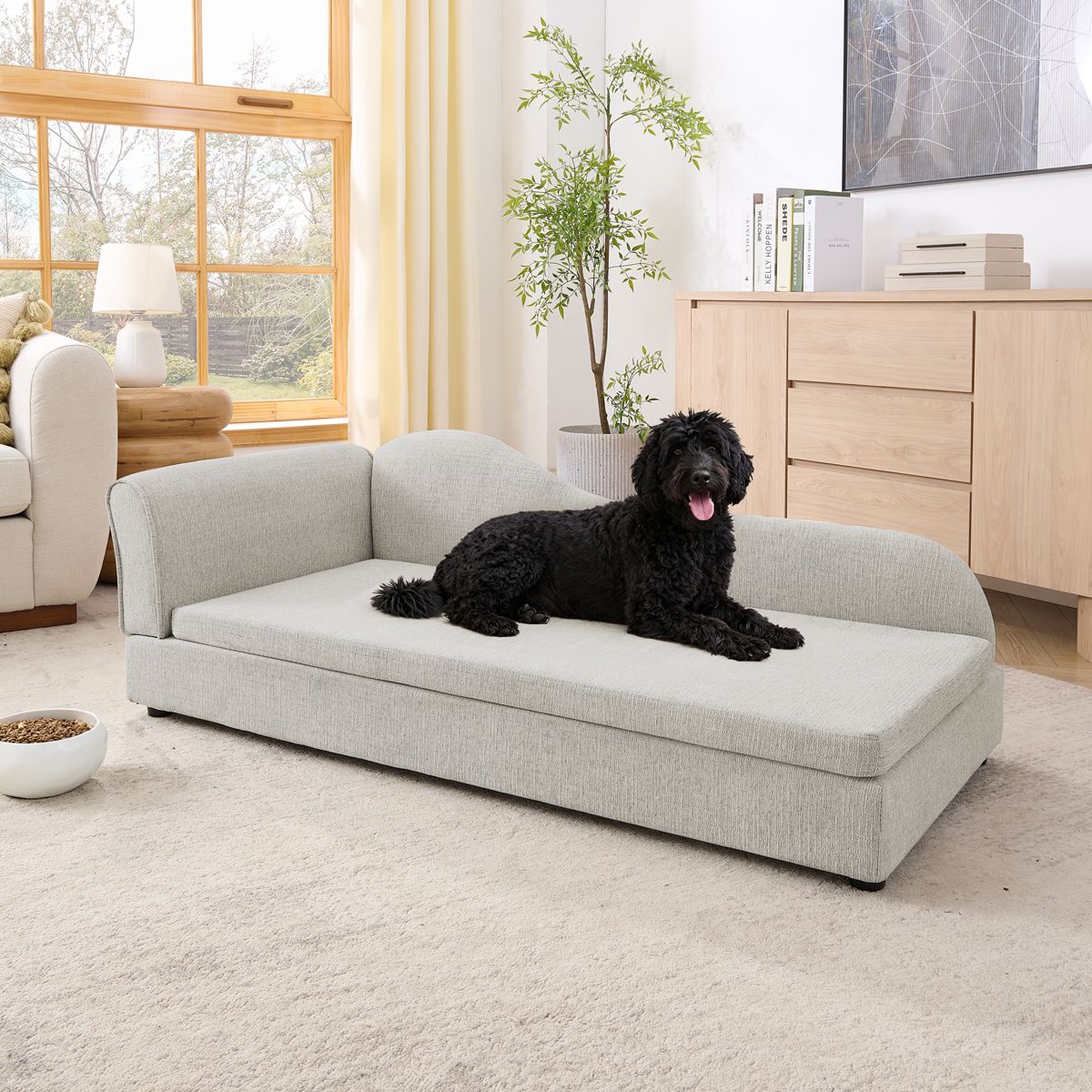 Wave-Back Pet Sofa for Medium to Large Dogs — view 2