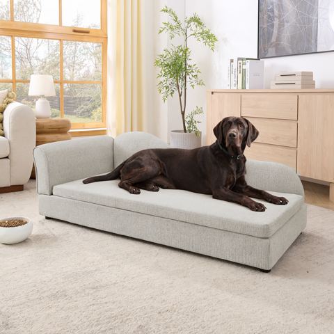 Wave-Back Pet Sofa for Medium to Large Dogs — view 1