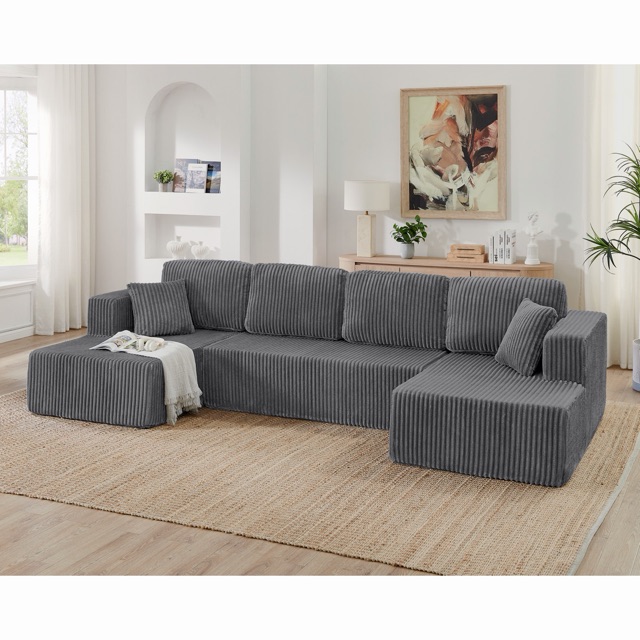 Corduroy U-Shape Modular Sectional