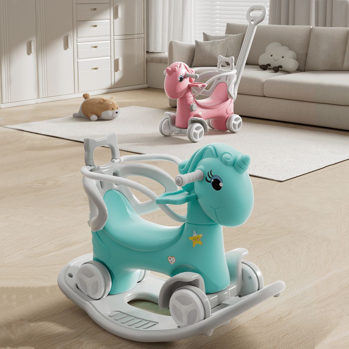 Unicorn Rocking Horse and Balance Ride-On — view 2