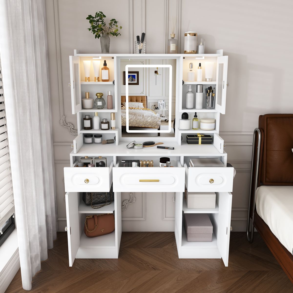 39-Inch Vanity with Cabinet Light and Outlet — view 2