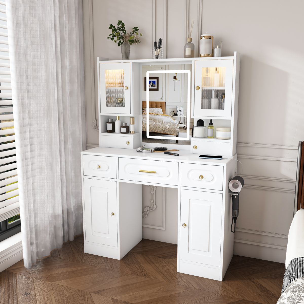 39-Inch Vanity with Cabinet Light and Outlet — view 3
