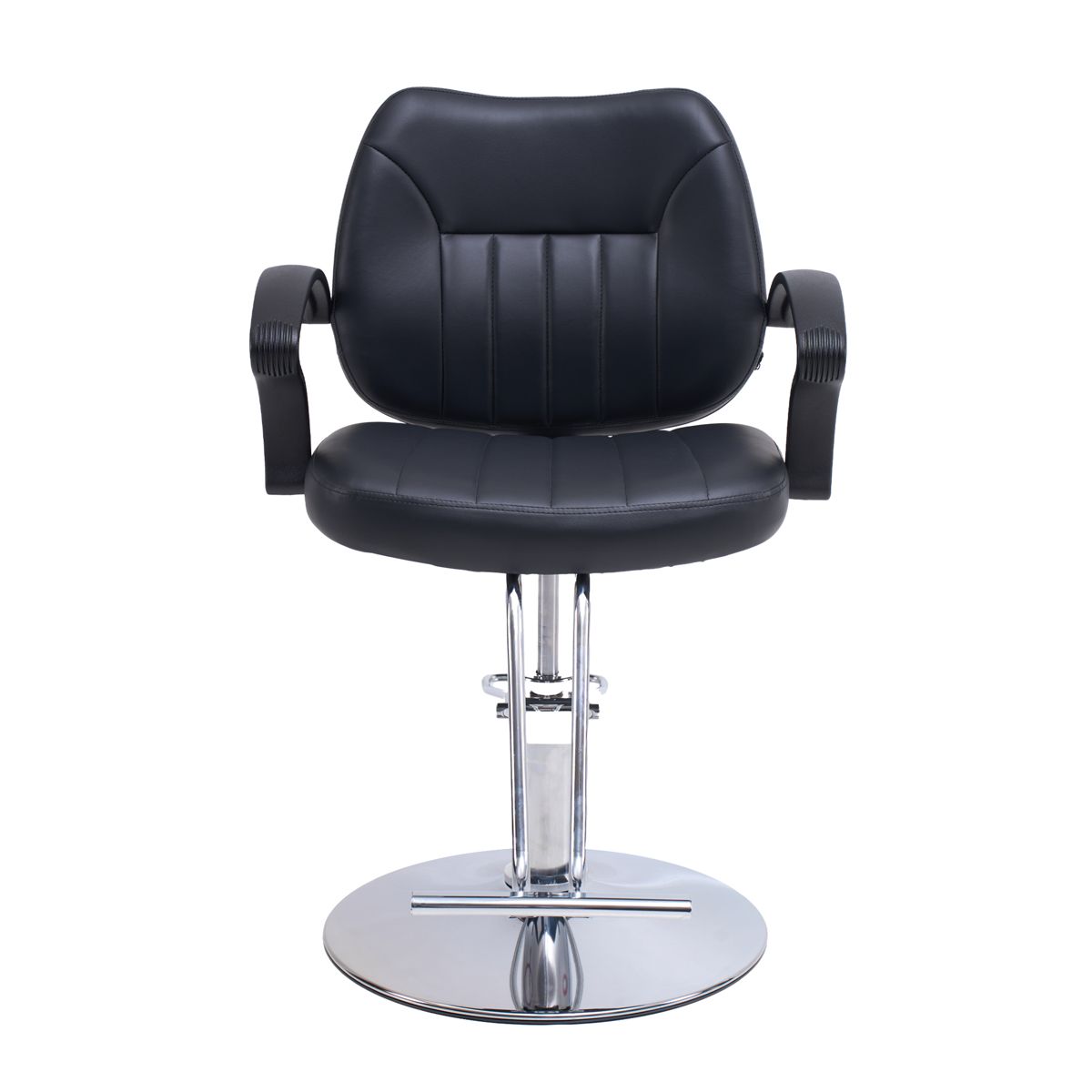 Hydraulic Barber Styling Chair with Chrome Base — view 4