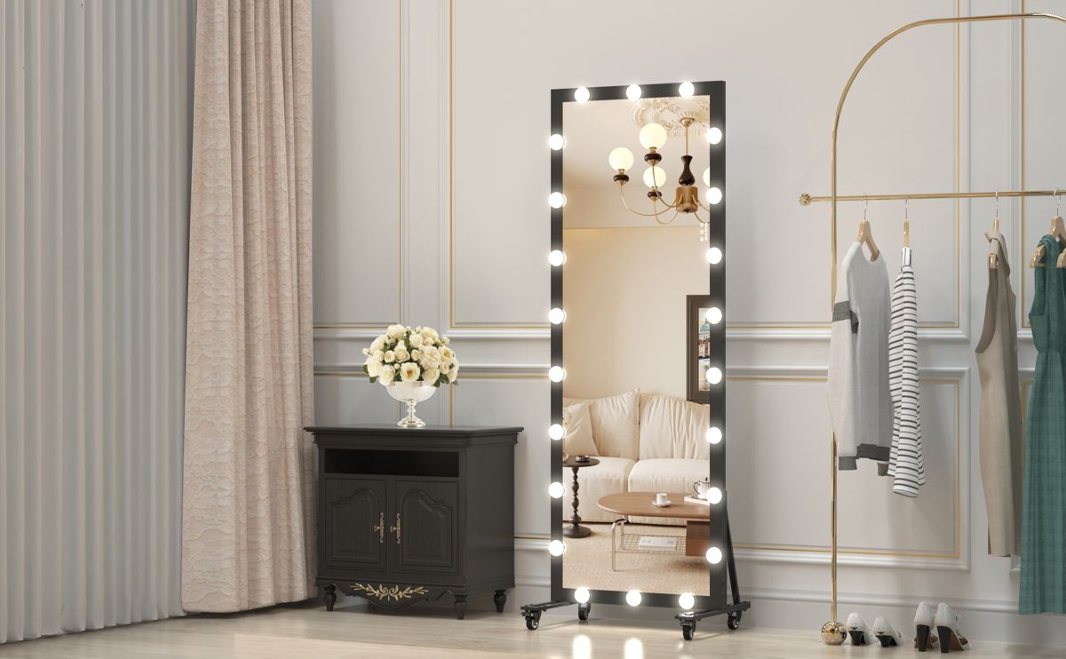 63 x 24 Bulb-Lit Full Length Vanity Mirror