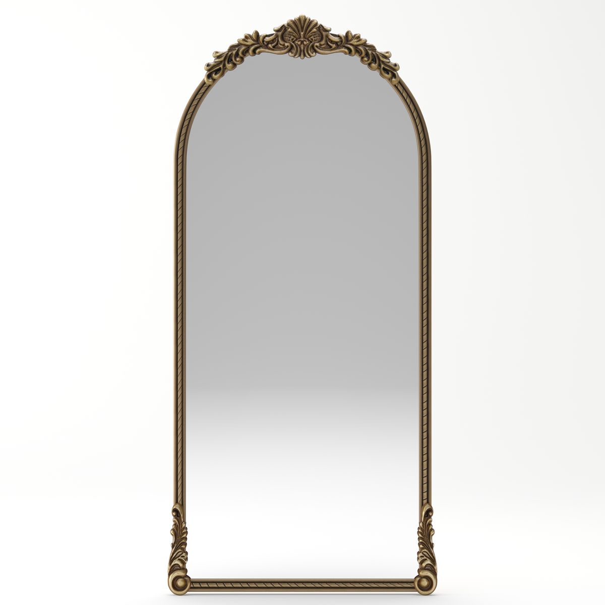 73-Inch Vintage Relief Arched Mirror — view 3