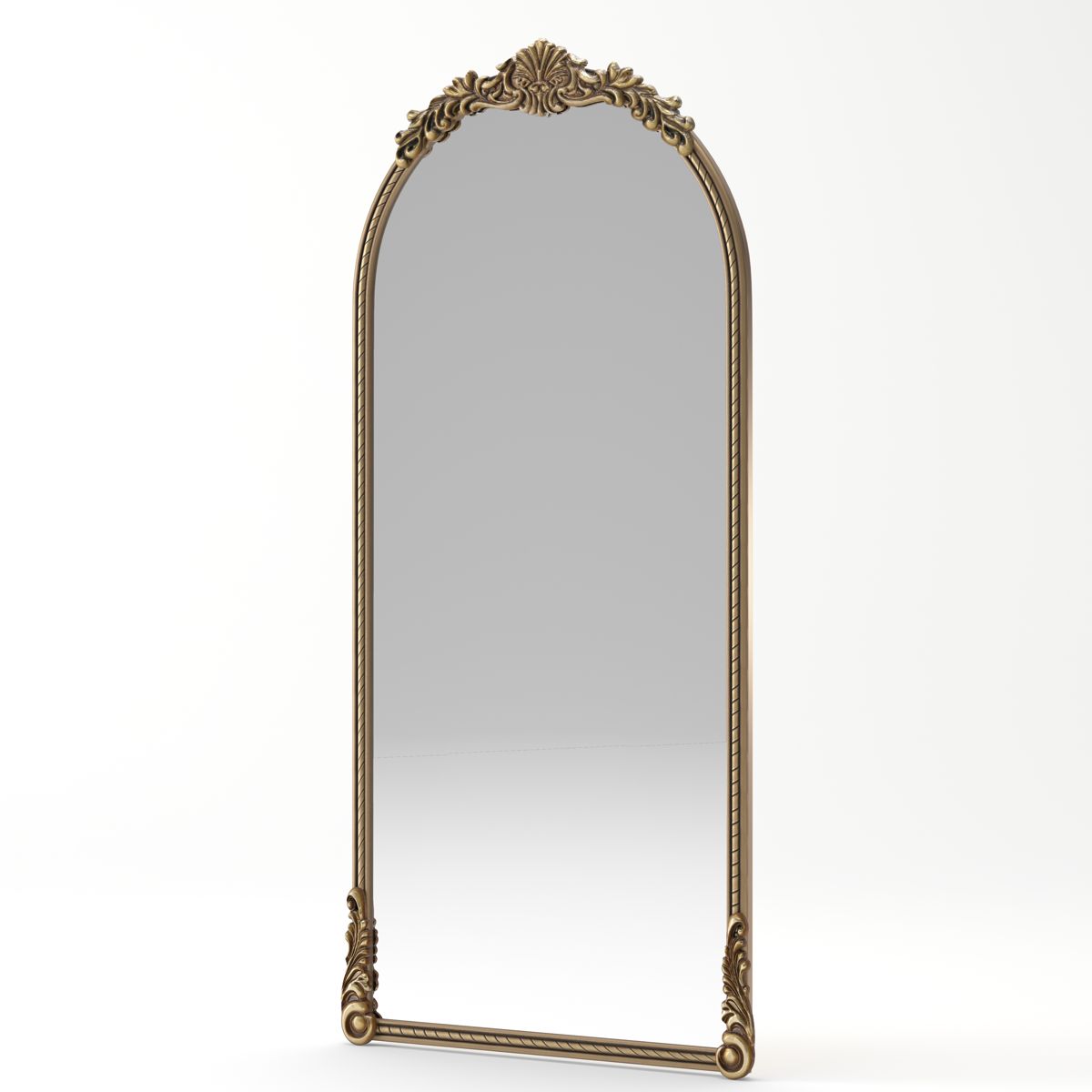 73-Inch Vintage Relief Arched Mirror — view 4