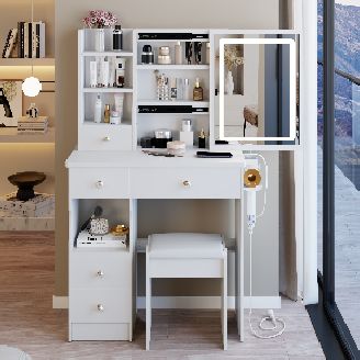 29-Inch Compact LED Vanity with Left Drawer