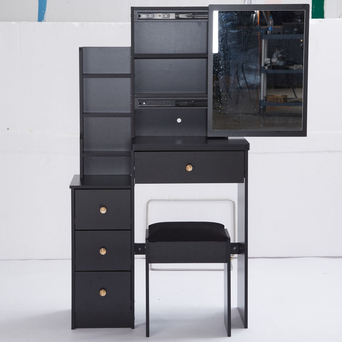 29-Inch Vanity with Cabinet and Sliding Mirror — view 3