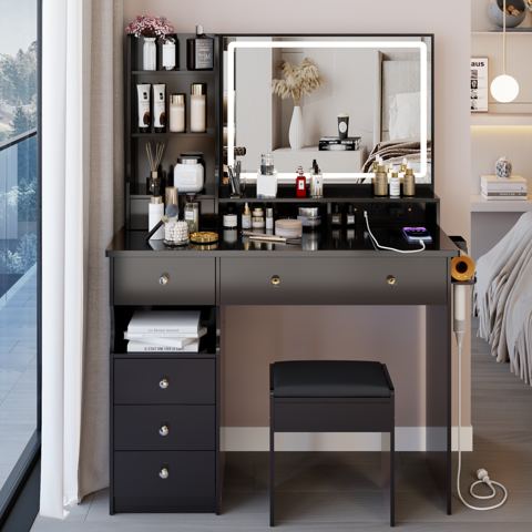 41-Inch Vanity Set with Charging Station